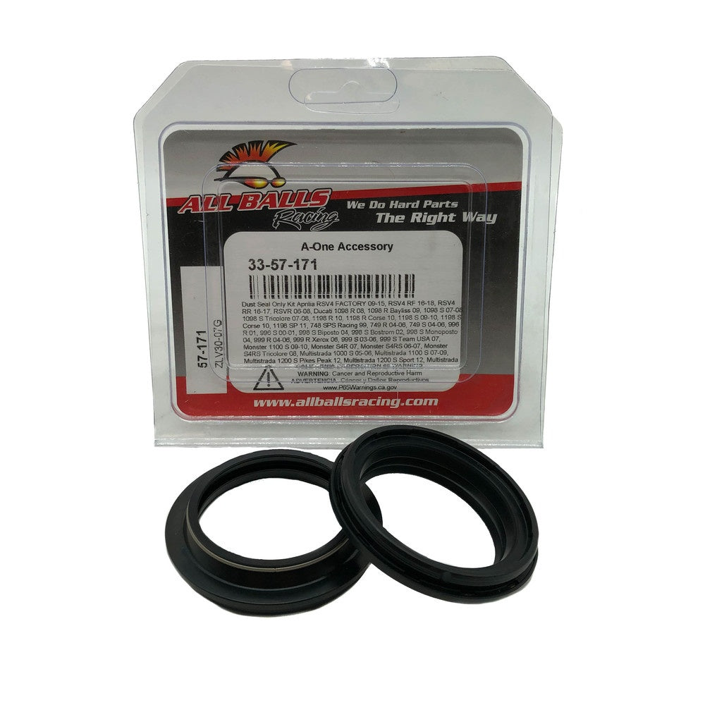 New ALL BALLS Fork Dust Seal Kit For APRILIA, DUCATI, MOTO GUZZI 33-57-171 | Australian Moto Spares