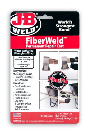New J-B WELD Fiberweld High-Strength Fiberglass Permanent Repair Cast Kit 38236