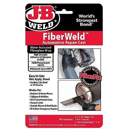 New J-B WELD Fiberweld Fiberglass Wrap Automotive Repair Cast Kit 38237