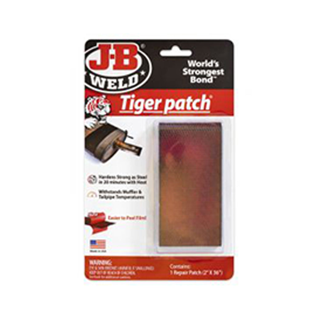 New J-B WELD Tailpipe and Muffler Fiberglass Tiger Patch Carded 39206
