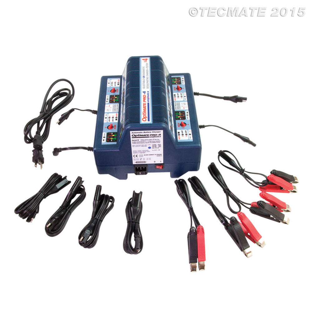 New TECMATE OPTIMATE PRO4 - Battery Charger (includes TA-13) 4-TS53 | Australian Moto Spares