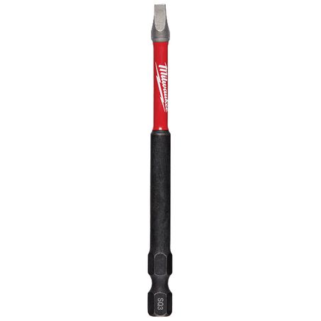 New Milwaukee Shockwave Power Bit Square Recess #3 89Mm (3-1/2“) 1Pk - 4832457