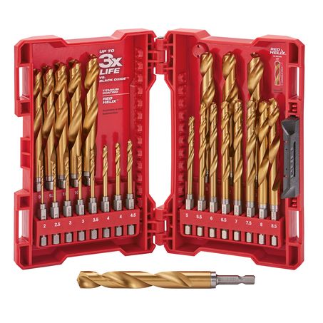 New Milwaukee Shockwave Red Helix Titanium 25 Pce Kit - 48894861