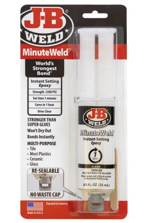 New J-B Weld MinuteWeld Epoxy Glue Adhesive Syringe Sets in 1 Minute J-B Weld 50