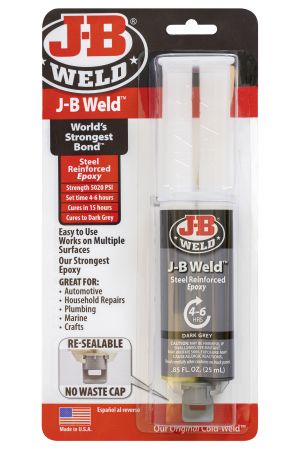 New J-B WELD Original Dark Gray Automotive Pluming Syringe 50165