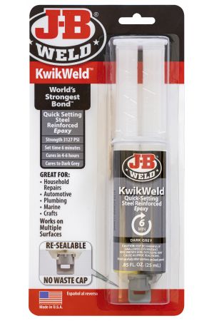 New J-B WELD Automotive Kwikweld 6 Min Steel Reinforced Glue Epoxy 50176