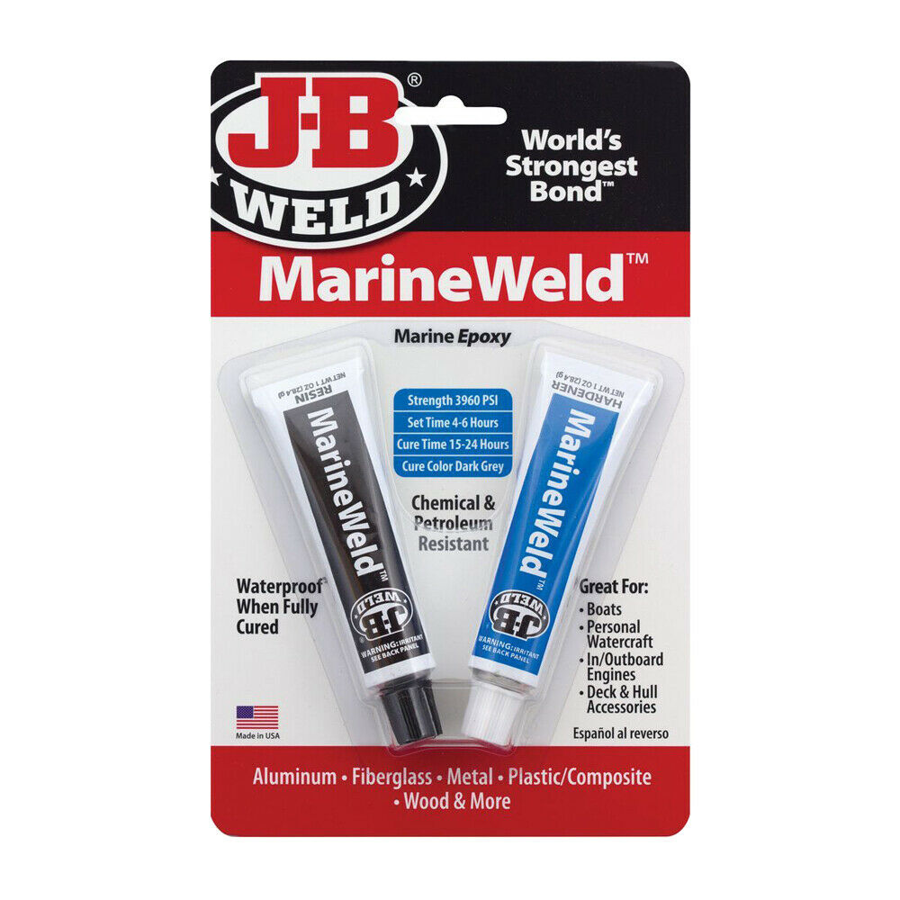 New J-B WELD Marine Two-part epoxy cold Weld System Twin Tube 8272