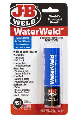 New J-B WELD Potable Waterweld Stick Strength 1300 PSI Epoxy Putty 8277
