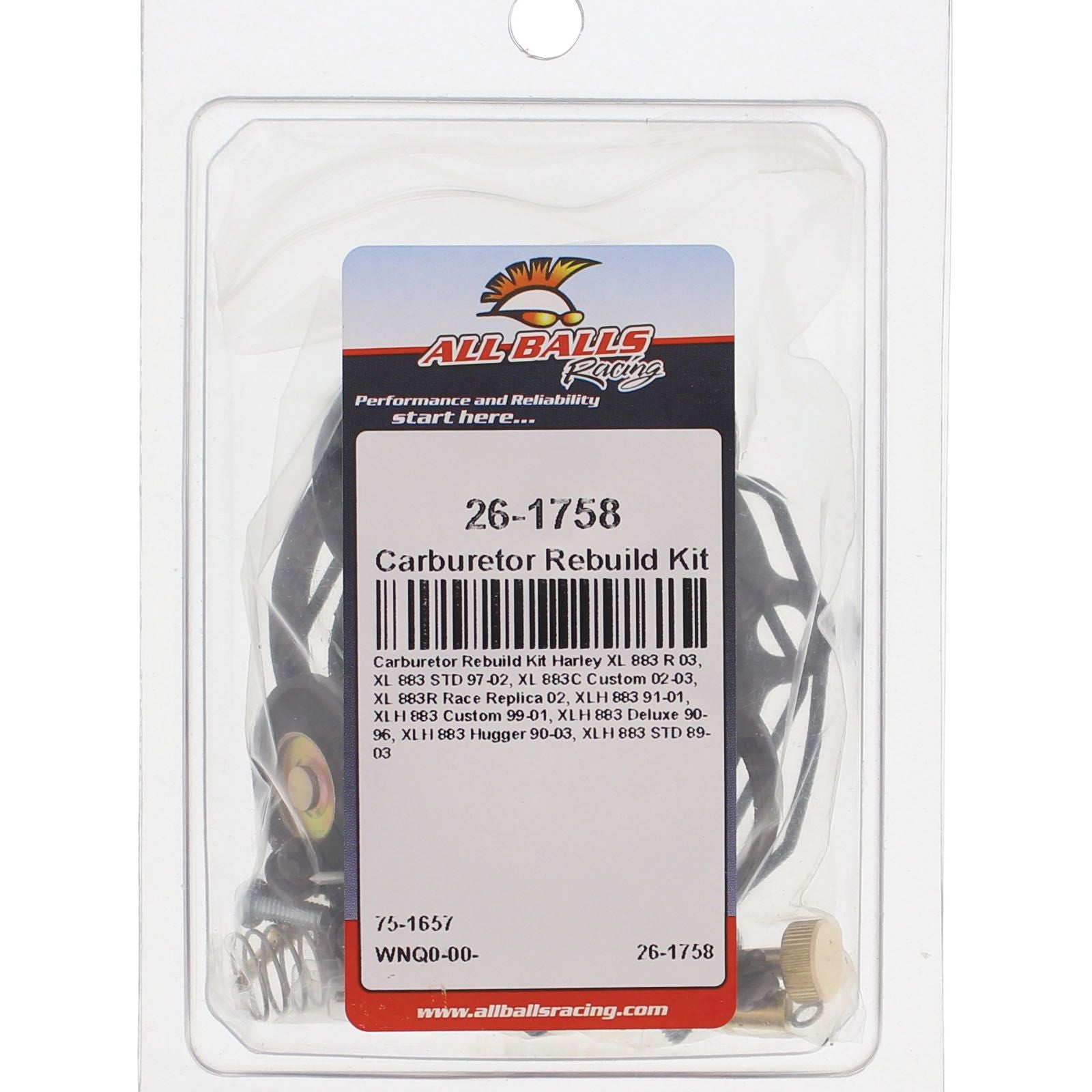 New ALL BALLS Racing Carburettor Rebuild Kit #AB261758