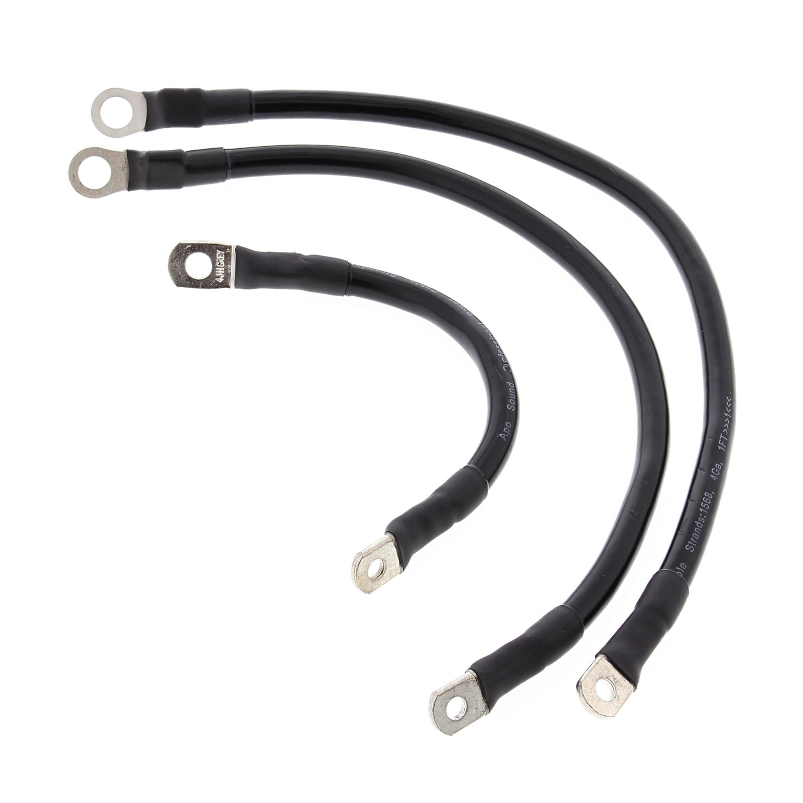 New ALL BALLS Racing Battery Cable Kit - Black Fits Softail 1984-1988 #AB7930011 | Australian Moto Spares
