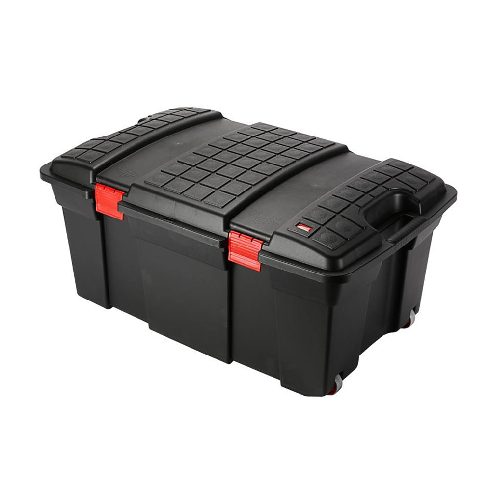 New GEAR-X Heavy Duty Black 105L Action Storage Box 827mm x 529mm x 387mm DK-105