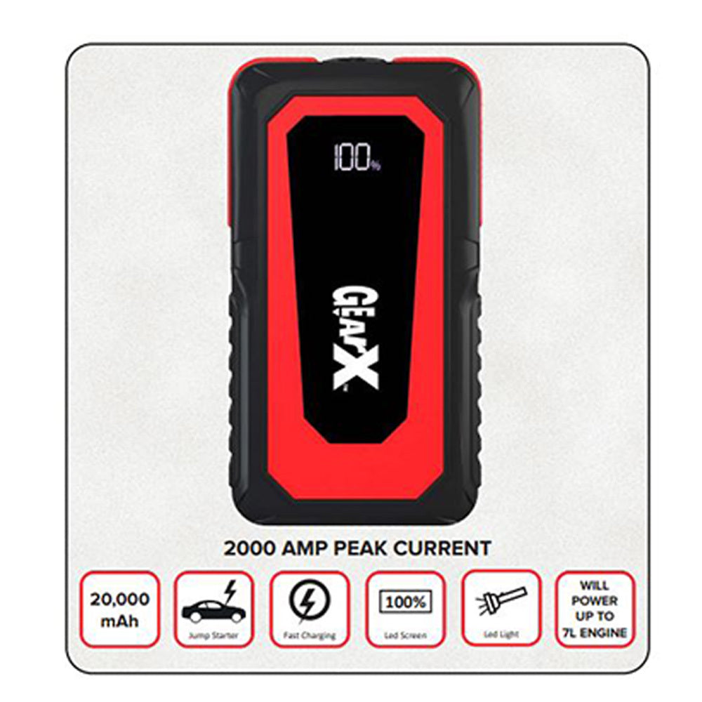 New GEAR-X Portable Jump Starter Capacity 20,000mAh and Quick Charging FC600