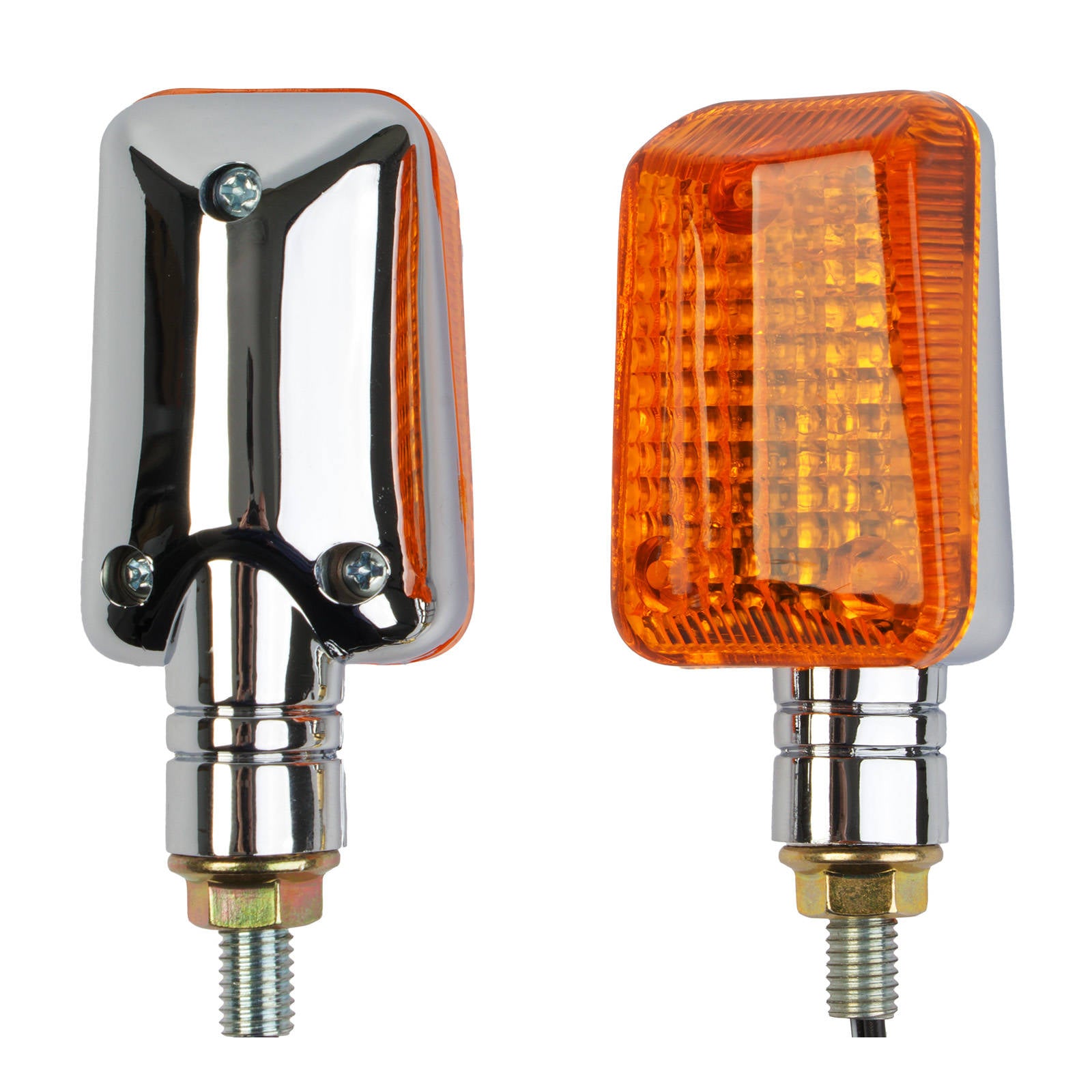 New WHITES Flasher Universal Short Mount Carbon - Pair #FLUSCHR