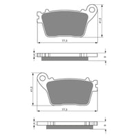 New GOLDFREN Brake Pad - S3 Sintered Sports (PBPH381) #GF242S3
