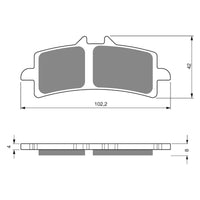 New GOLDFREN Brake Pad - S33 Sintered Racing #GF258S33