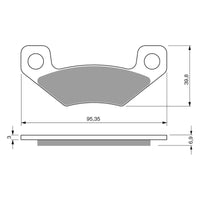 New GOLDFREN Brake Pad - K5 Off-Road Racing (PBPR345) #GF315K5