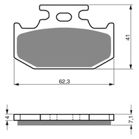New GOLDFREN Brake Pad - K5 Off-Road Racing #GF317K5