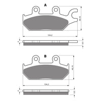 New GOLDFREN Brake Pad - K5 Off-Road Racing #GF345K5