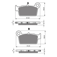 New GOLDFREN Brake Pad - K5 Off-Road Racing #GF346K5