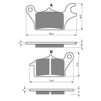New GOLDFREN Brake Pad - S3 Sintered Sports (Pbp482) #GF357S3