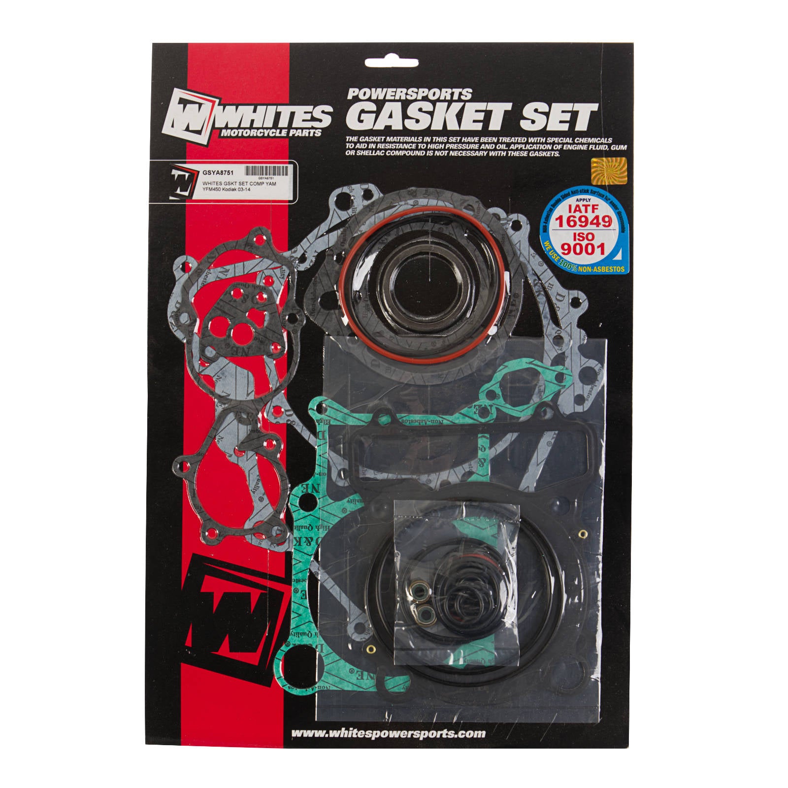 New WHITES Complete Gasket Set For Yamaha YFM450 Kodiak 2003-2014 #GSYA8751