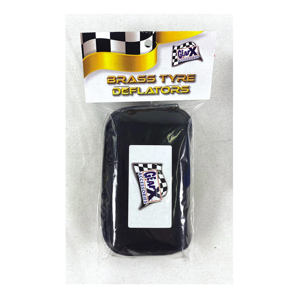 New GEAR-X Brass Tyre Deflator Zippered Storage Case Tool 6-30Psi 4 Pack GXBDT