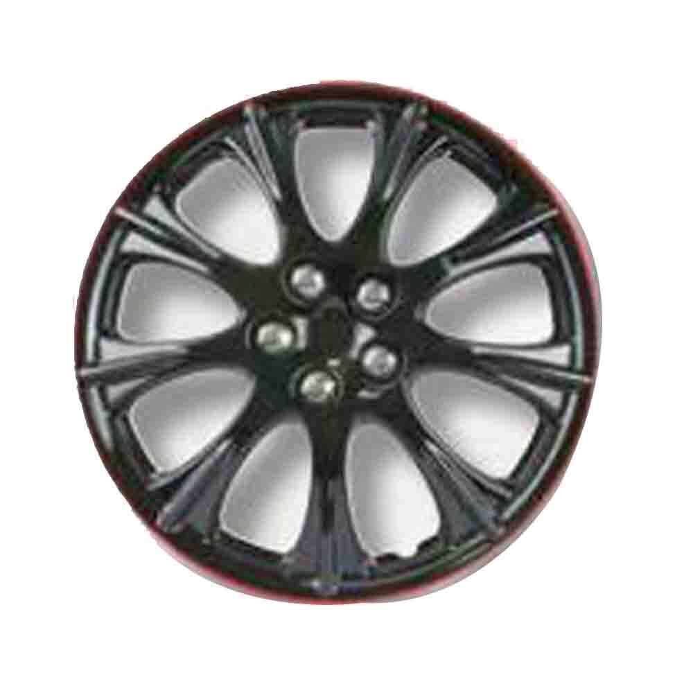 New GEAR-X Ice Black & Red Rim NAJA Wheel Cover 15'' Set of 4 GXP953IB/R-15