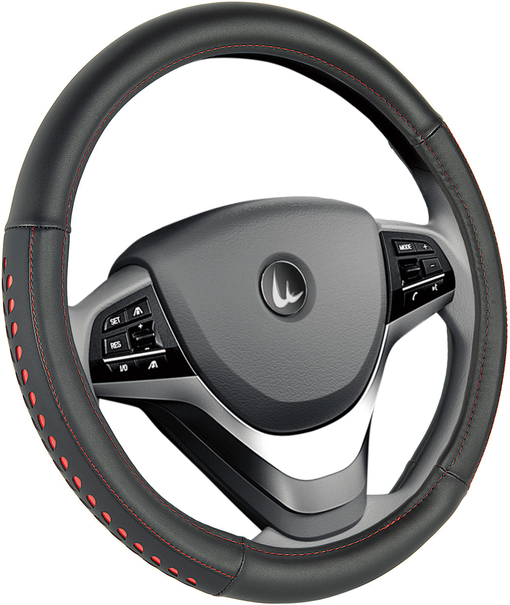 New GEAR-X Medium Red Steering Wheel Cover Fit 14.5” - 15.5” / 37 - 39 cm GXSWC