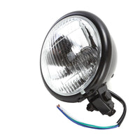 New WHITES Headlight Bates 5 3/4 BTM MNT H4 60/55W - Black #HDHLBATESB
