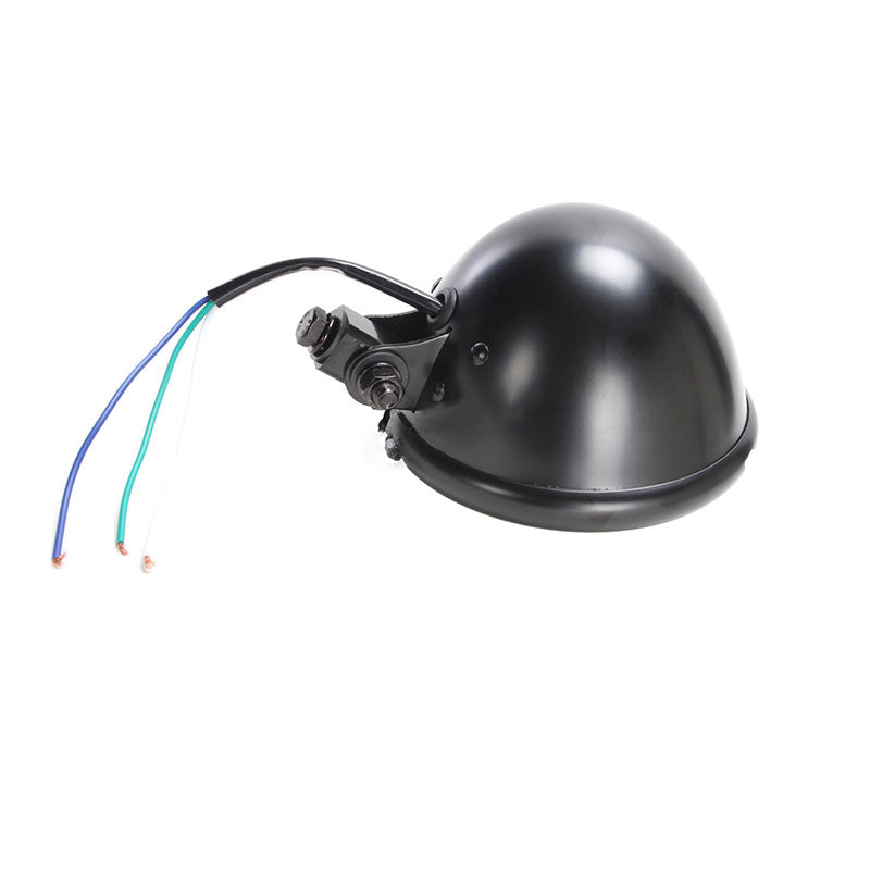 New WHITES Headlight Bates 5 3/4 BTM MNT H4 60/55W - Black #HDHLBATESB