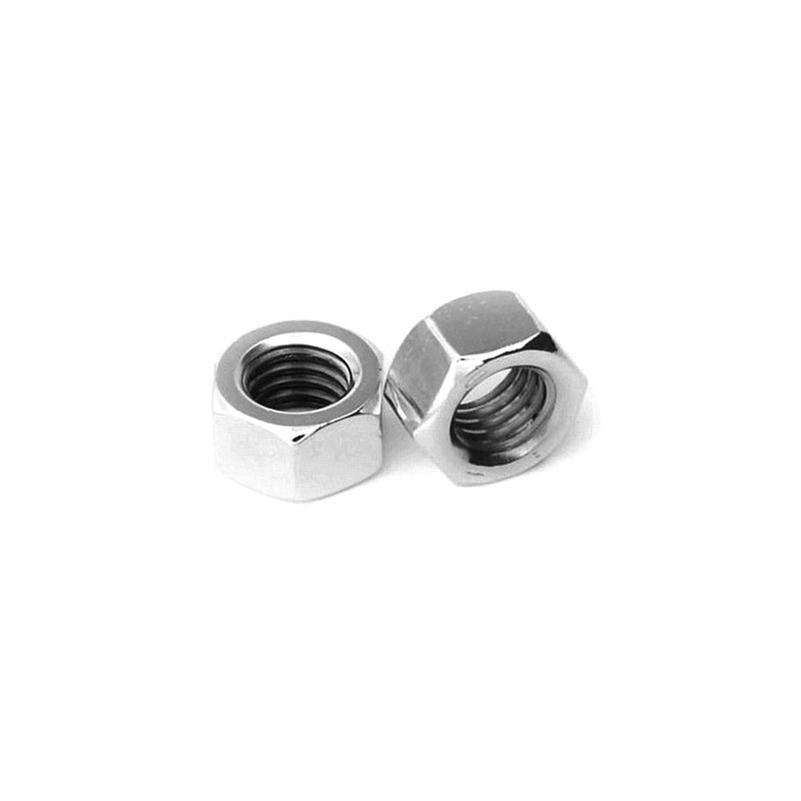 New WHITES NUT PLAIN 10mm 14mm AF PKT=50 (thrd pitch 12 x 1.25) HWN10