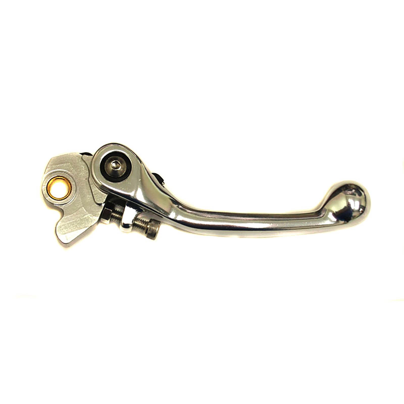 New WHITES Folding Brake Lever YZ/YZF, RM/RMZ, KX/KXF Sil #LBF002S