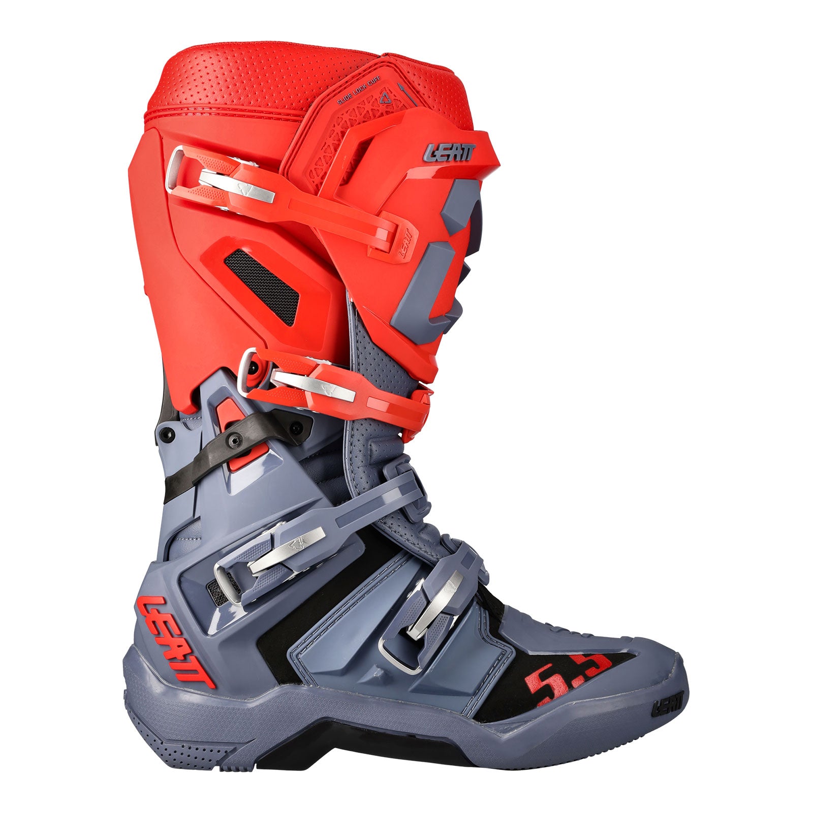 New LEATT 5.5 Flexlock Off Road Boot v. 22 - Graphene / Red #LE3022060113