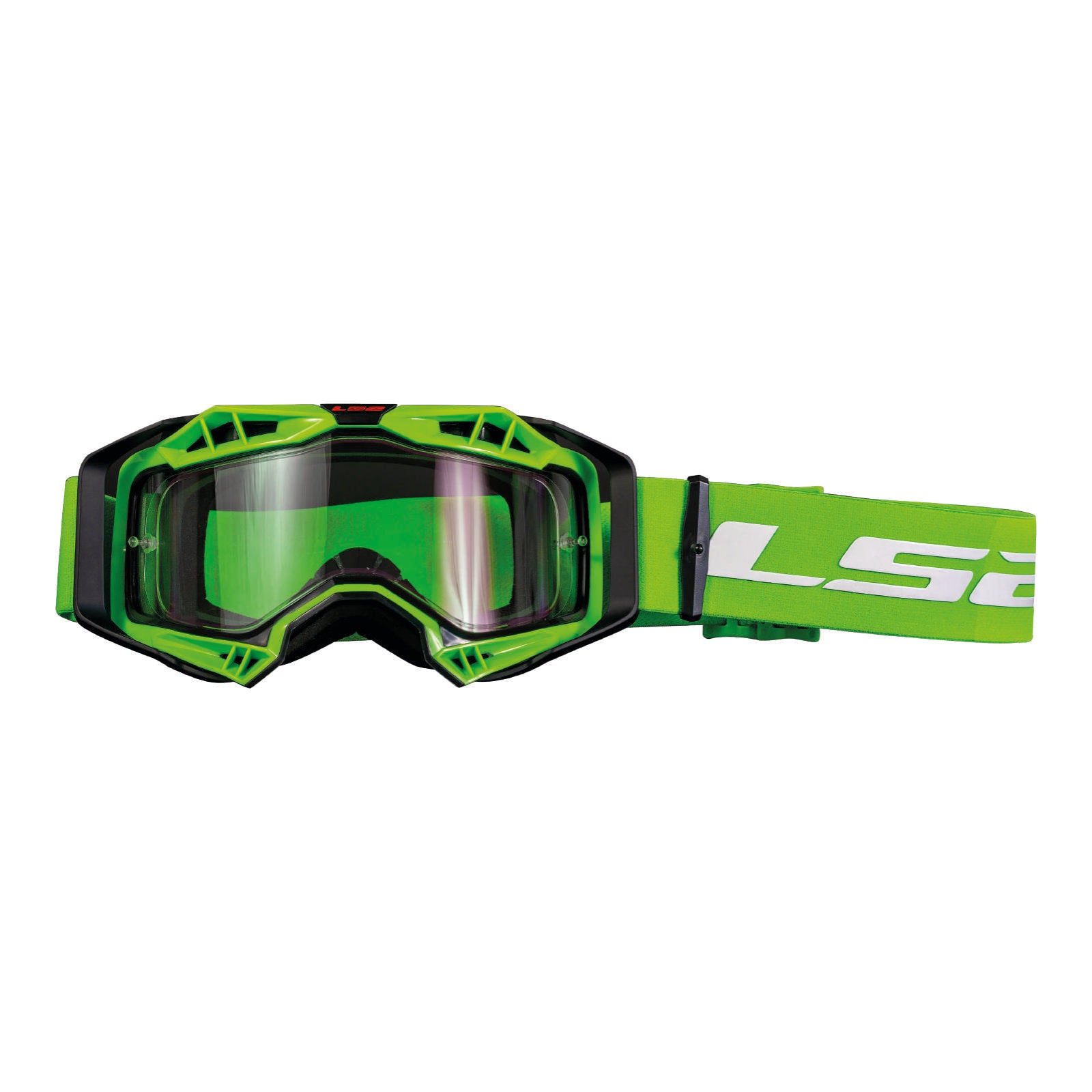 New LS2 Aura Goggle HV With Clear Lens - Green #LS27201001060