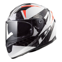 LS2 FF320 Stream EVO Commander Helmet - White/Black/Red (XS) #LS2FF320COMWBRXS
