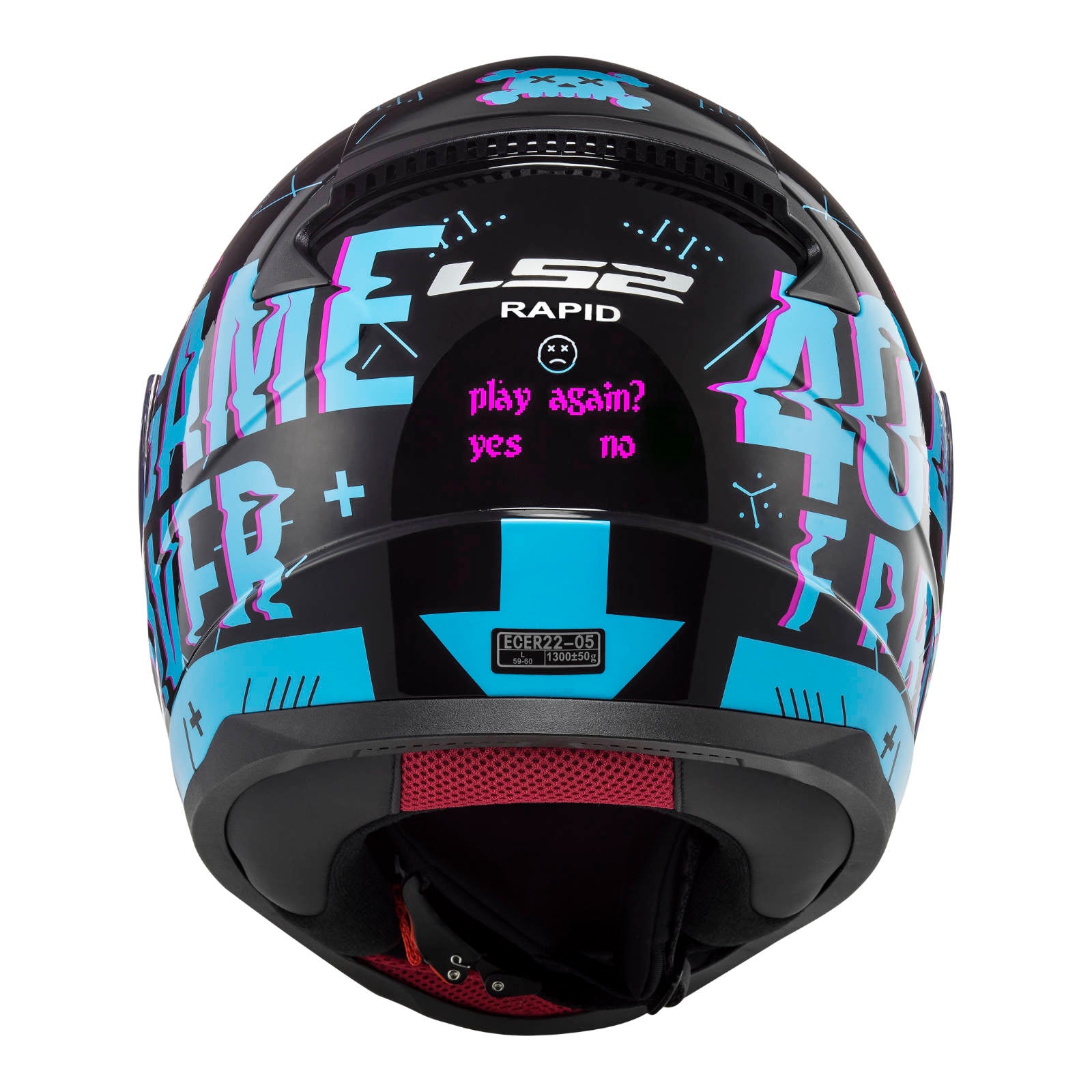 New LS2 FF353 Rapid Player Helmet - Black / Blue (L) #LS2FF353PLAYERL