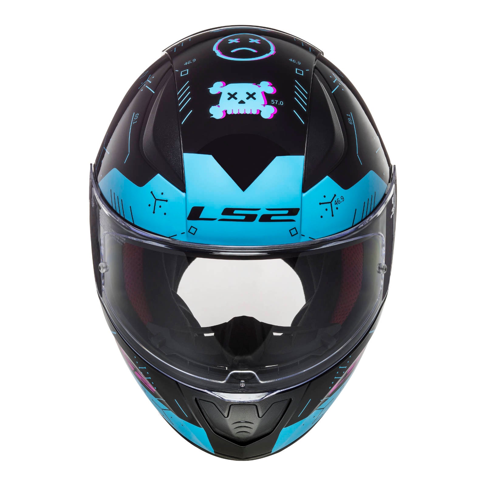 New LS2 FF353 Rapid Player Helmet - Black / Blue (L) #LS2FF353PLAYERL
