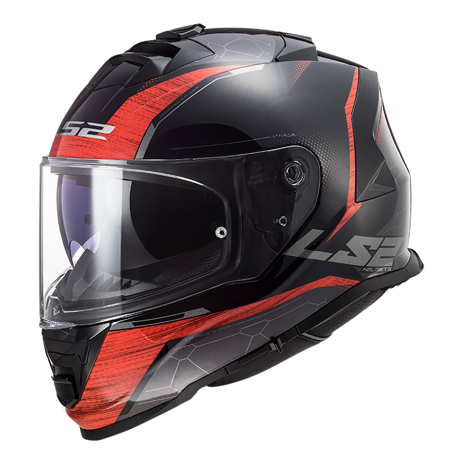 New LS2 Ff800 Storm Classy Helmet - Black / Red (3XL) LS2FF800CLASBKR3XL