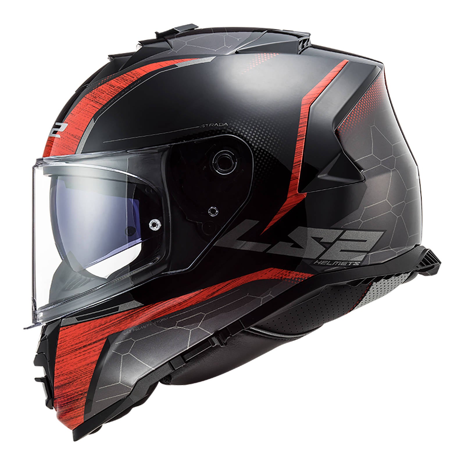 New LS2 Ff800 Storm Classy Helmet - Black / Red (3XL) LS2FF800CLASBKR3XL