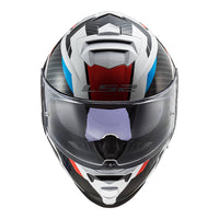 New LS2 FF800 Storm Racer Helmet - White / Blue / Red (L) #LS2FF800RACWBRL