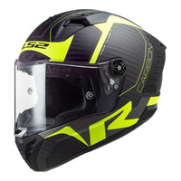 New LS2 FF805C Thunder Carbon Helmet - Hi-Vis / Yellow (M) #LS2FF805BLKHVY6KM