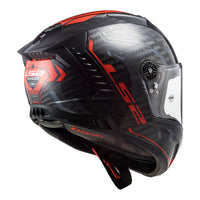 LS2 FF805 Thunder Carbon Sputnik Helmet - Gloss Metal / Red (M) #LS2FF805METREDM