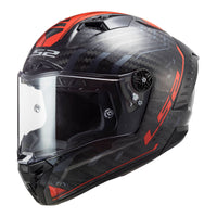 LS2 FF805 Thunder Carbon Sputnik Helmet - Gloss Metal / Red (S) #LS2FF805METREDS