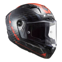 LS2 FF805 Thunder Carbon Sputnik Helmet - Gloss Metal/Red (XL) #LS2FF805METREDXL