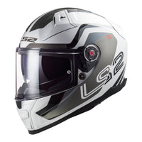 LS2 FF811 Vector II Metric Helmet - White / Titanium / Silver (XL)