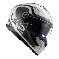 LS2 FF811 Vector II Metric Helmet - White / Titanium / Silver (XL)