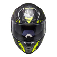 LS2 FF811 Vector II Techbot Helmet - Matte Titanium / Hi-Vis / Yellow (2XL)