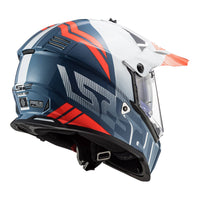 LS2 Pioneer Evo Evolve Helmet - White / Cobalt Blue /Orange (S) #LS2MX436EEVWBRS