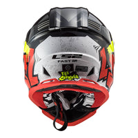 New LS2 MX437 Fast EVO Crusher Helmet - Black / Red / Grey (XL) #LS2MX437CRBRGXL