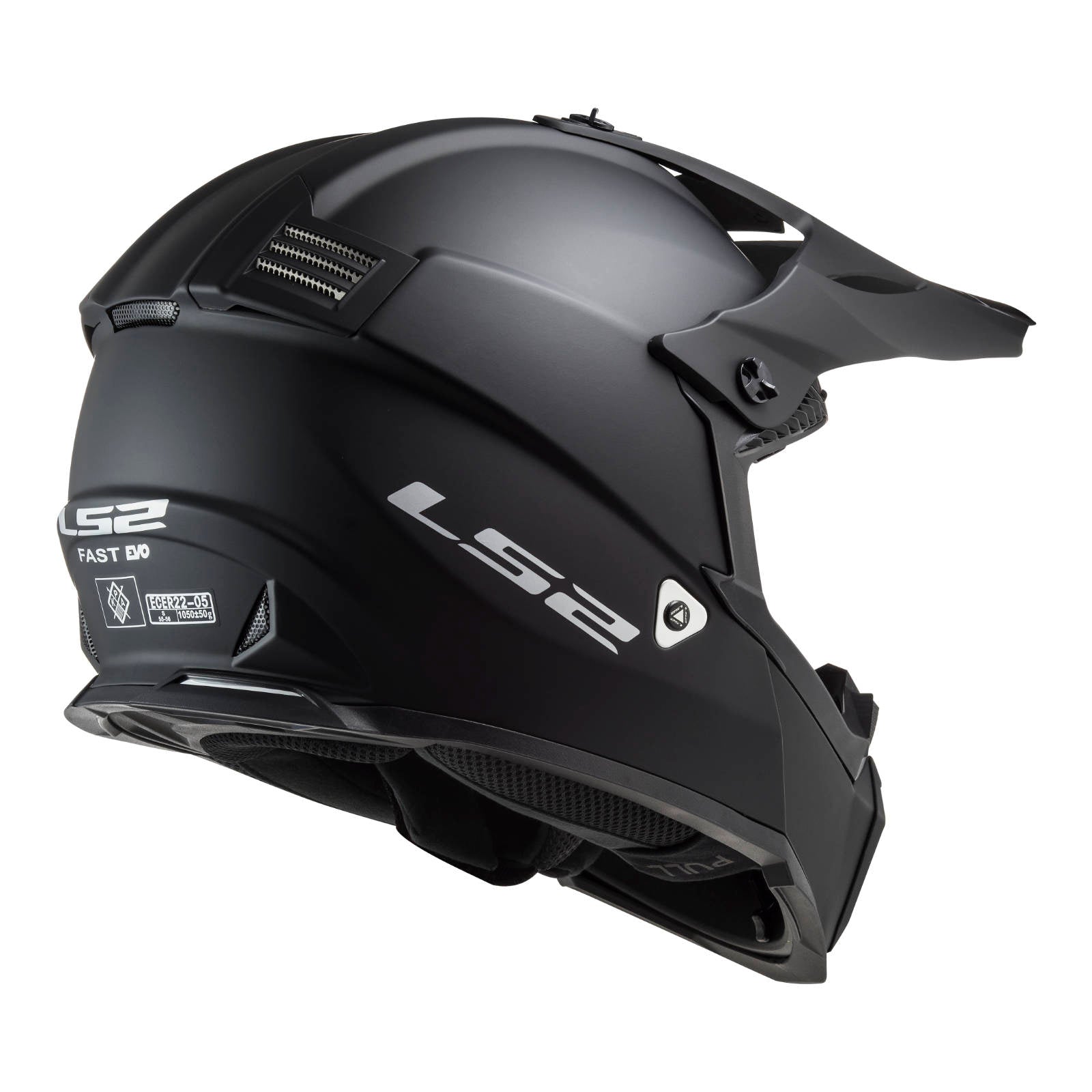 New LS2 MX437J Fast EVO Mini Helmet - Matte Black (YOUTH S) #LS2MX437JBLKS